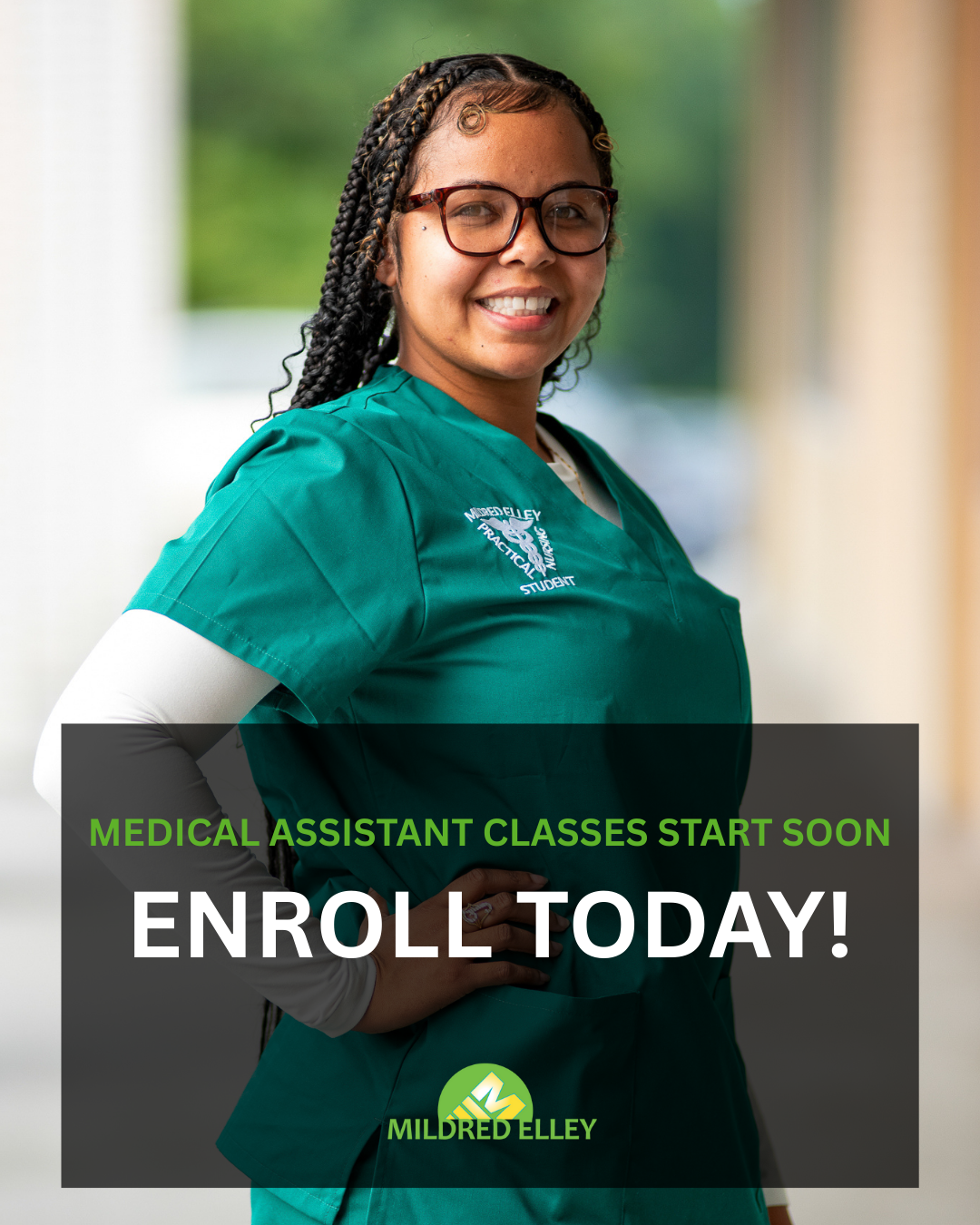 Mildred Elley - NYC Campus Facebook ad: Become a Medical Assistant