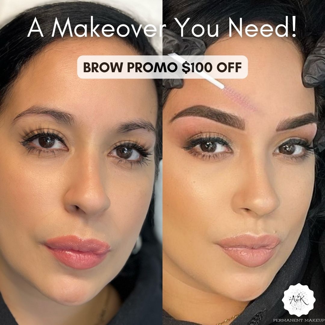 AnK Permanent MakeUp Facebook ad: Brow Packages $100 OFF!