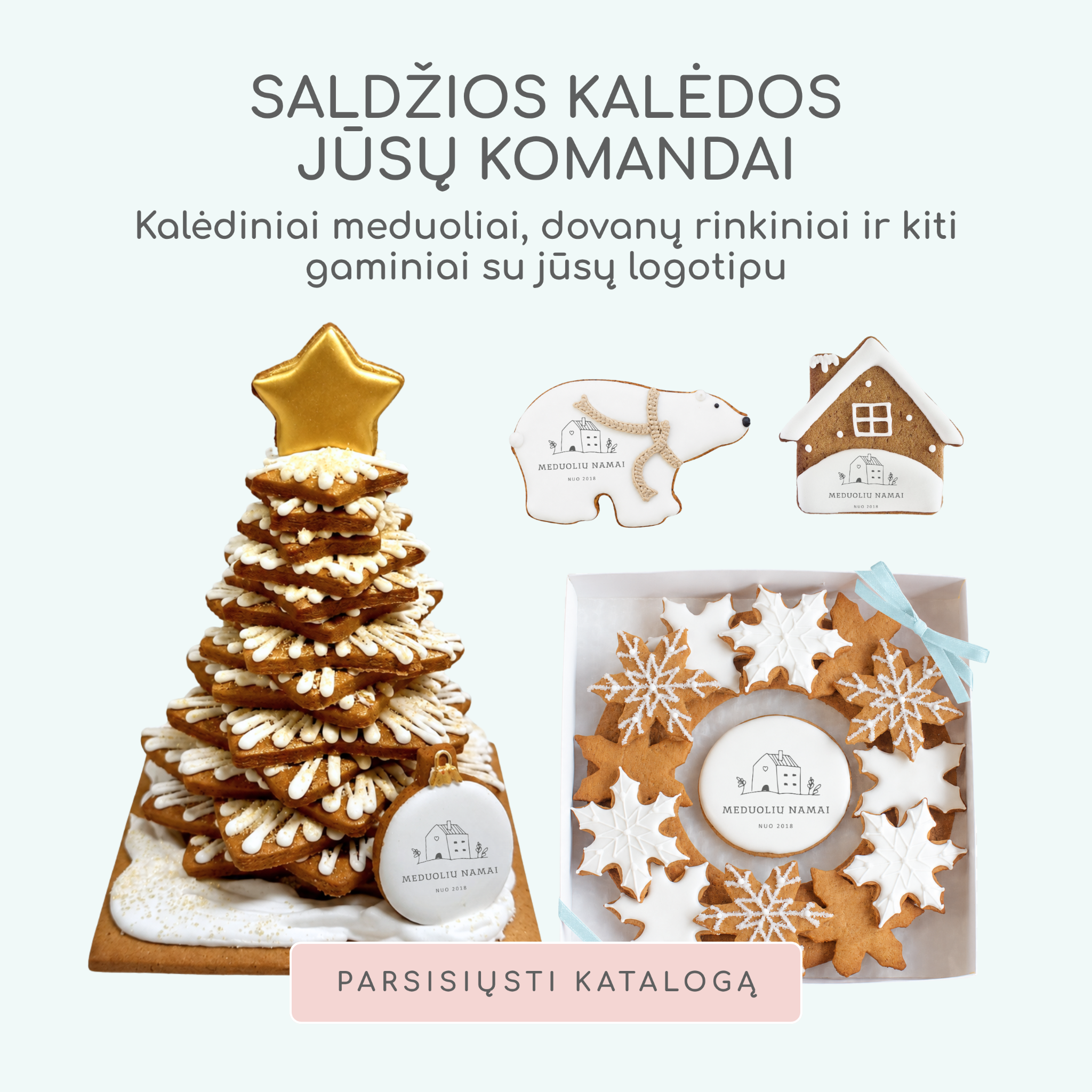 Meduolių namai Facebook ad: Verslo dovanos Kalėdoms