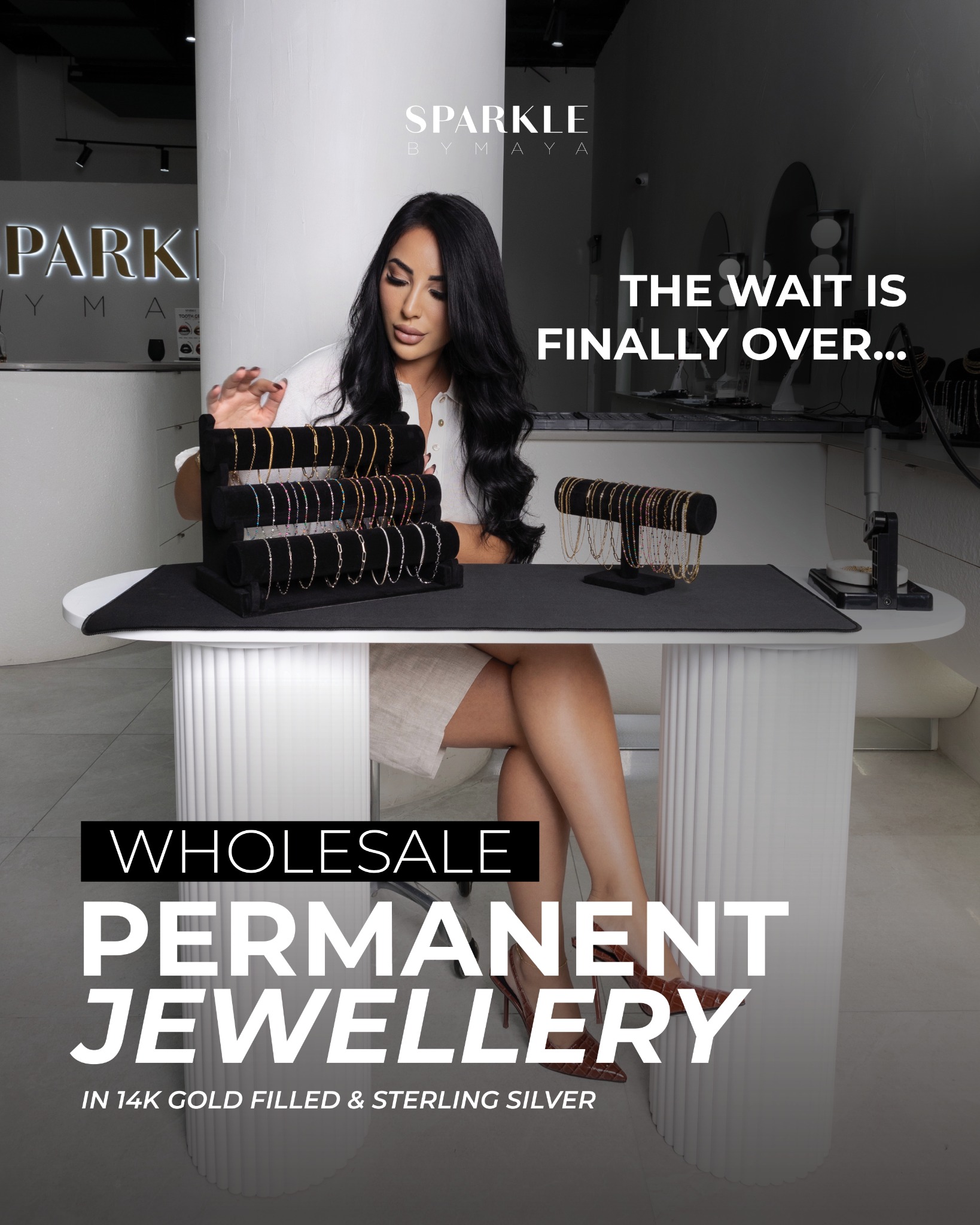 Sparkle By Maya Facebook ad: Permenant Jewelery Available NOW