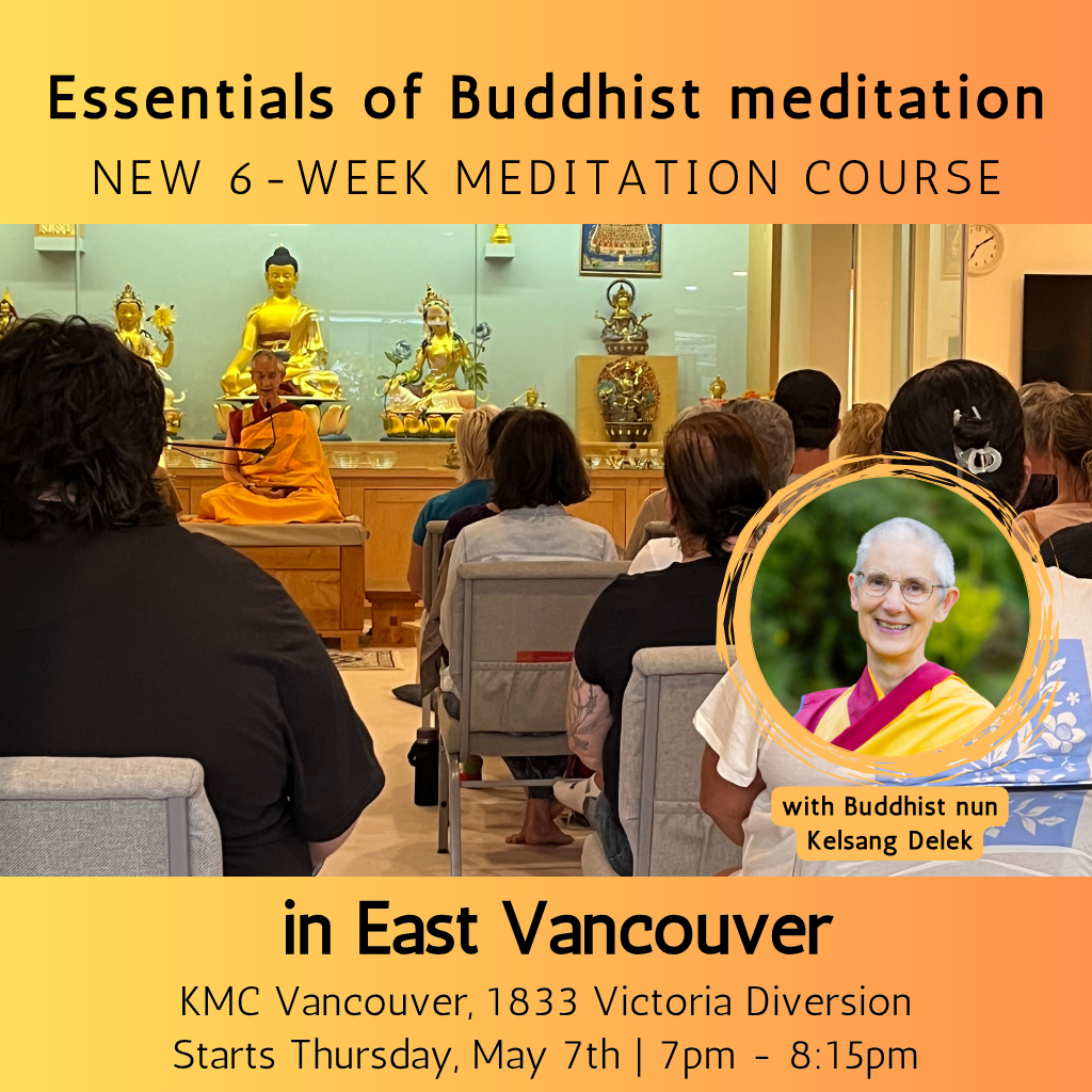 Kadampa Meditation Centre Vancouver Facebook ad: Meditation classes in East Vancouver. Everyone welcome.