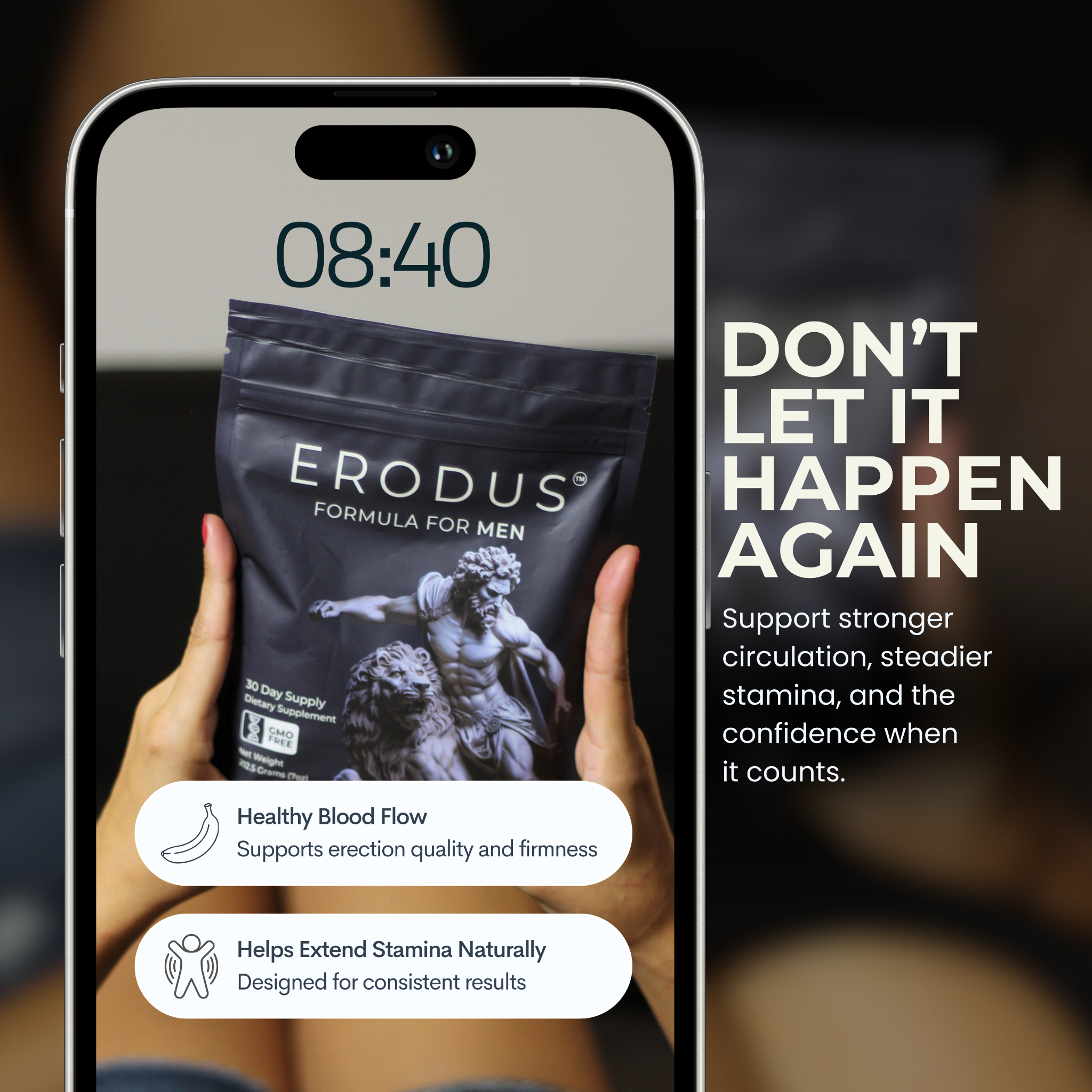 Erodus Formula For Men Facebook ad