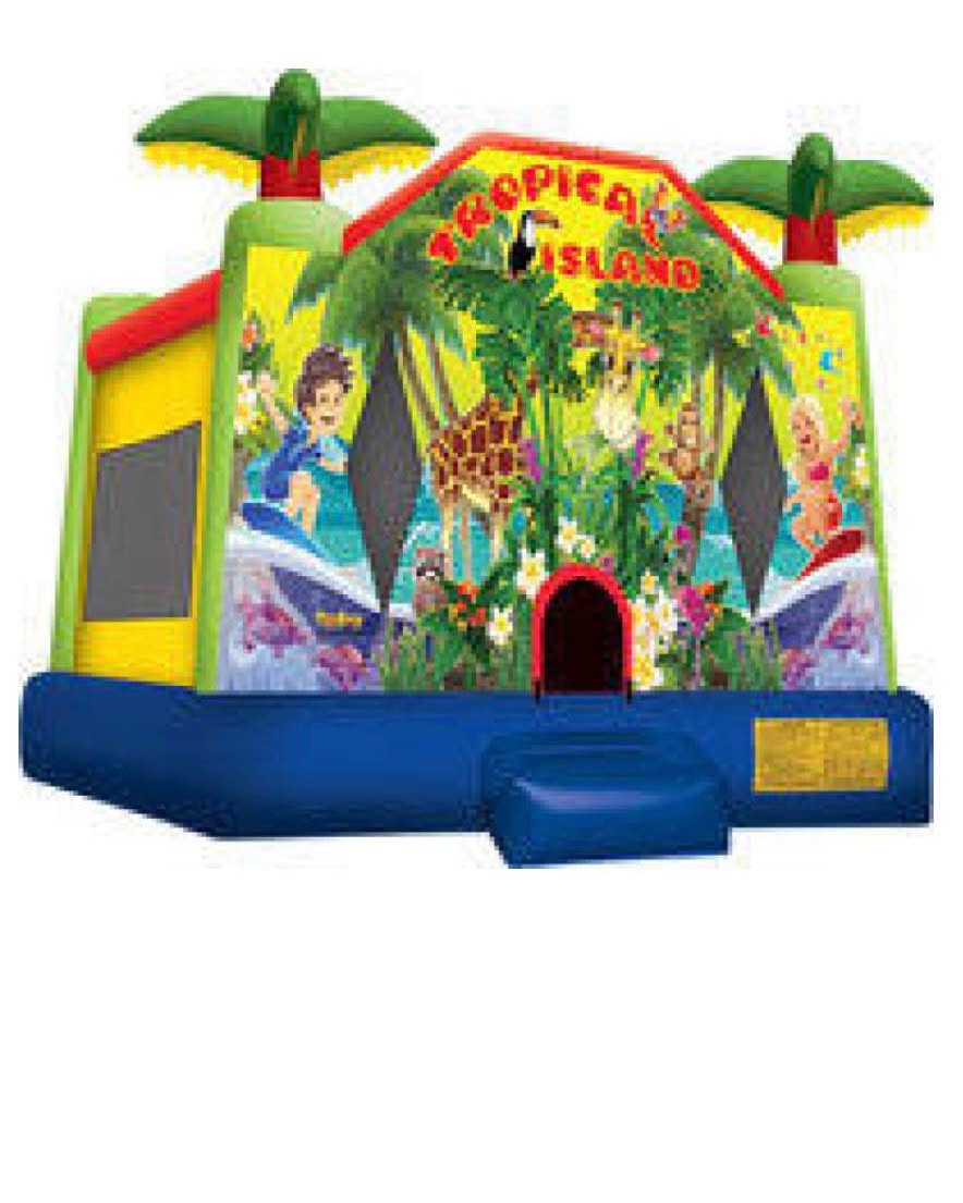 Kylie Miller Facebook ad: Tropical Island Bounce House FOR RENT!