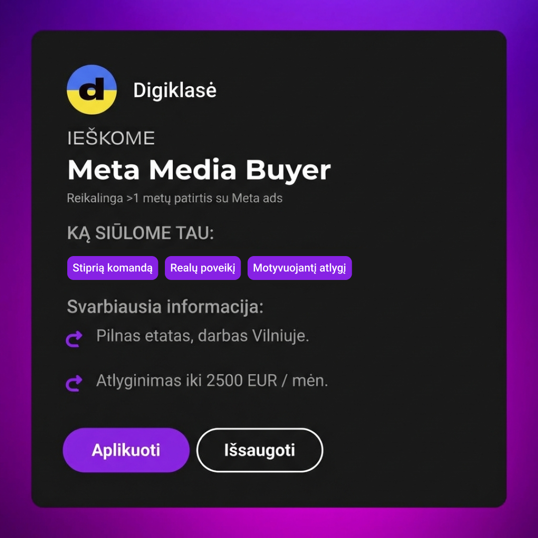 Digiklasė - by Memby Facebook ad