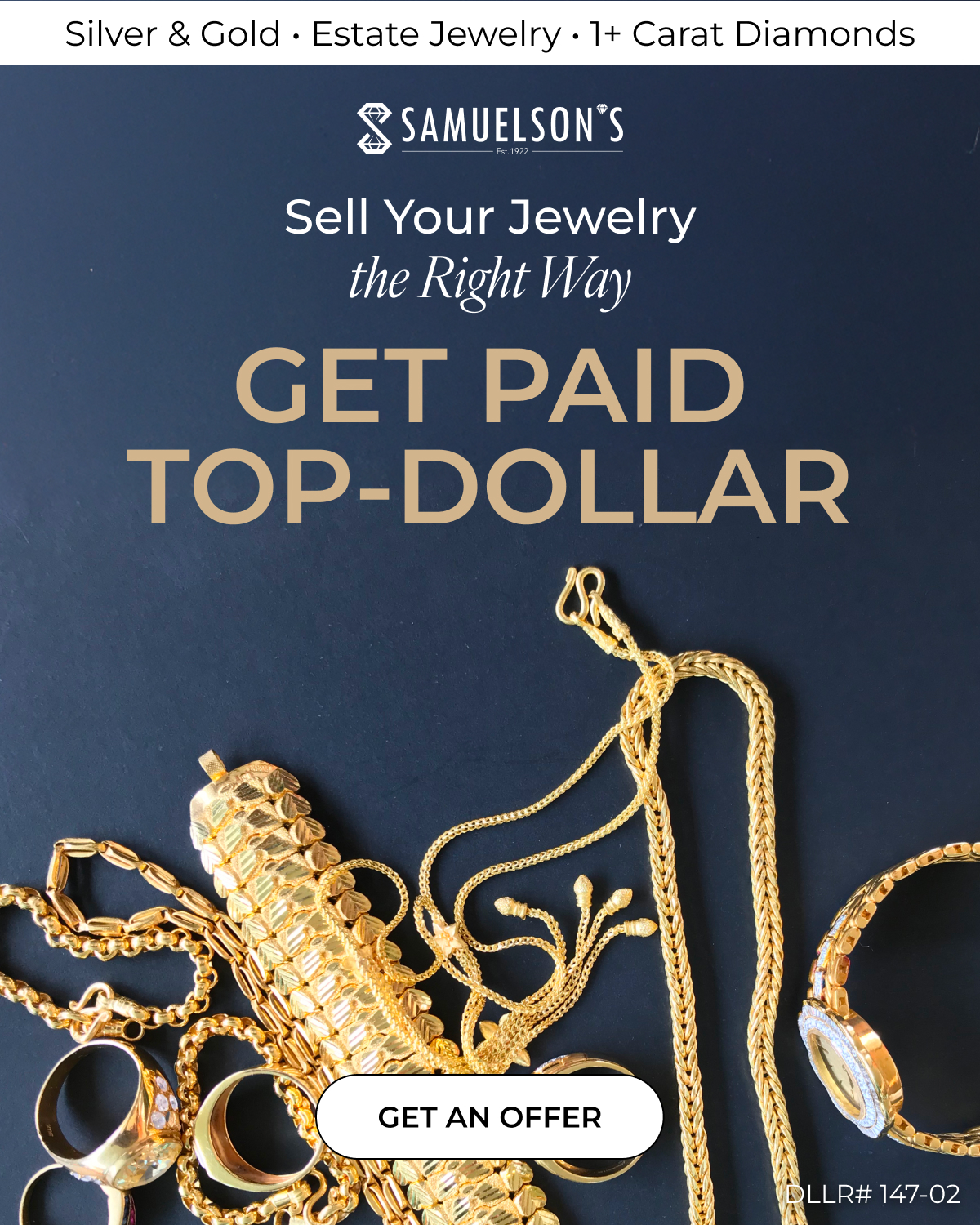 Samuelson's Diamonds & Estate Buyers Facebook ad