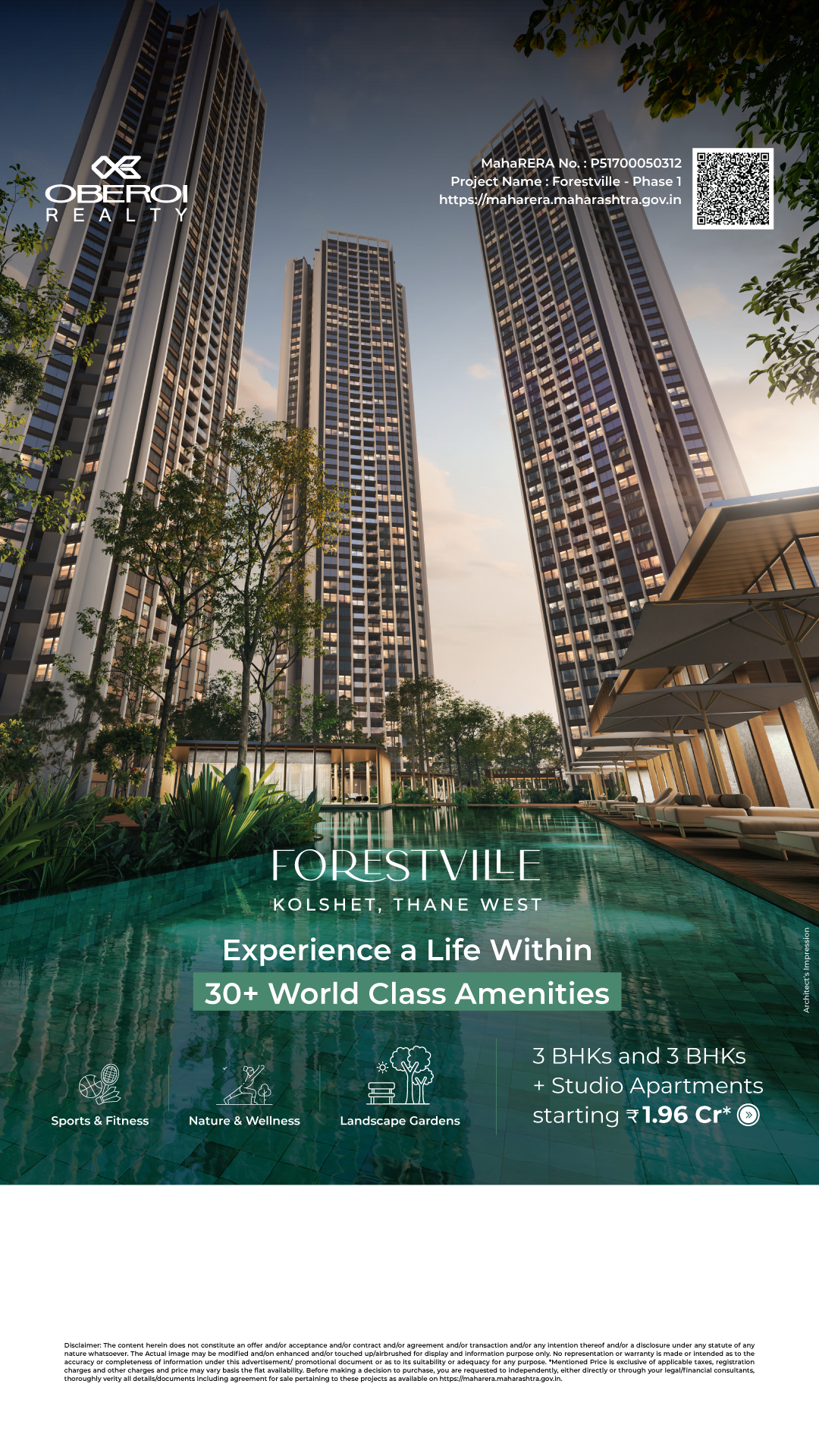 Oberoi Realty Facebook ad from Jul 5, 2026