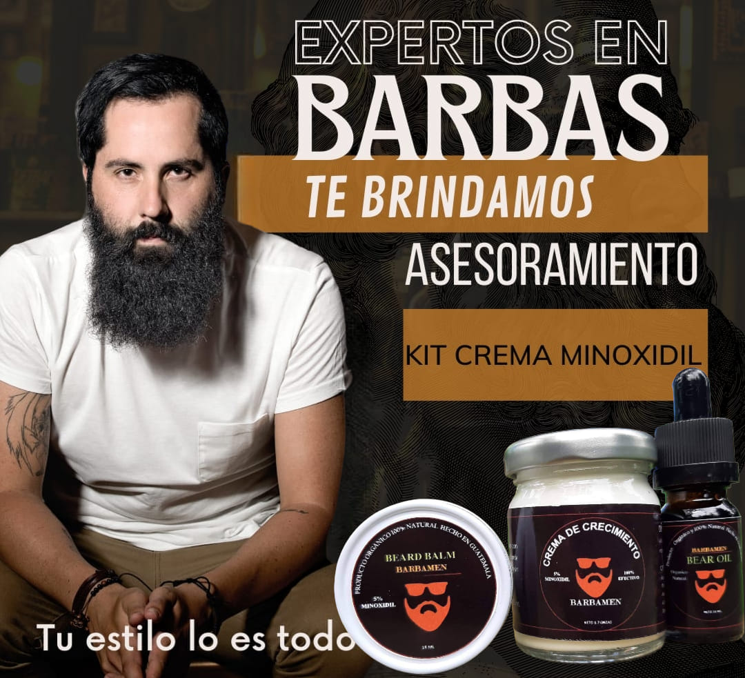 Beard growth Facebook ad: NO TIENES BARBA?