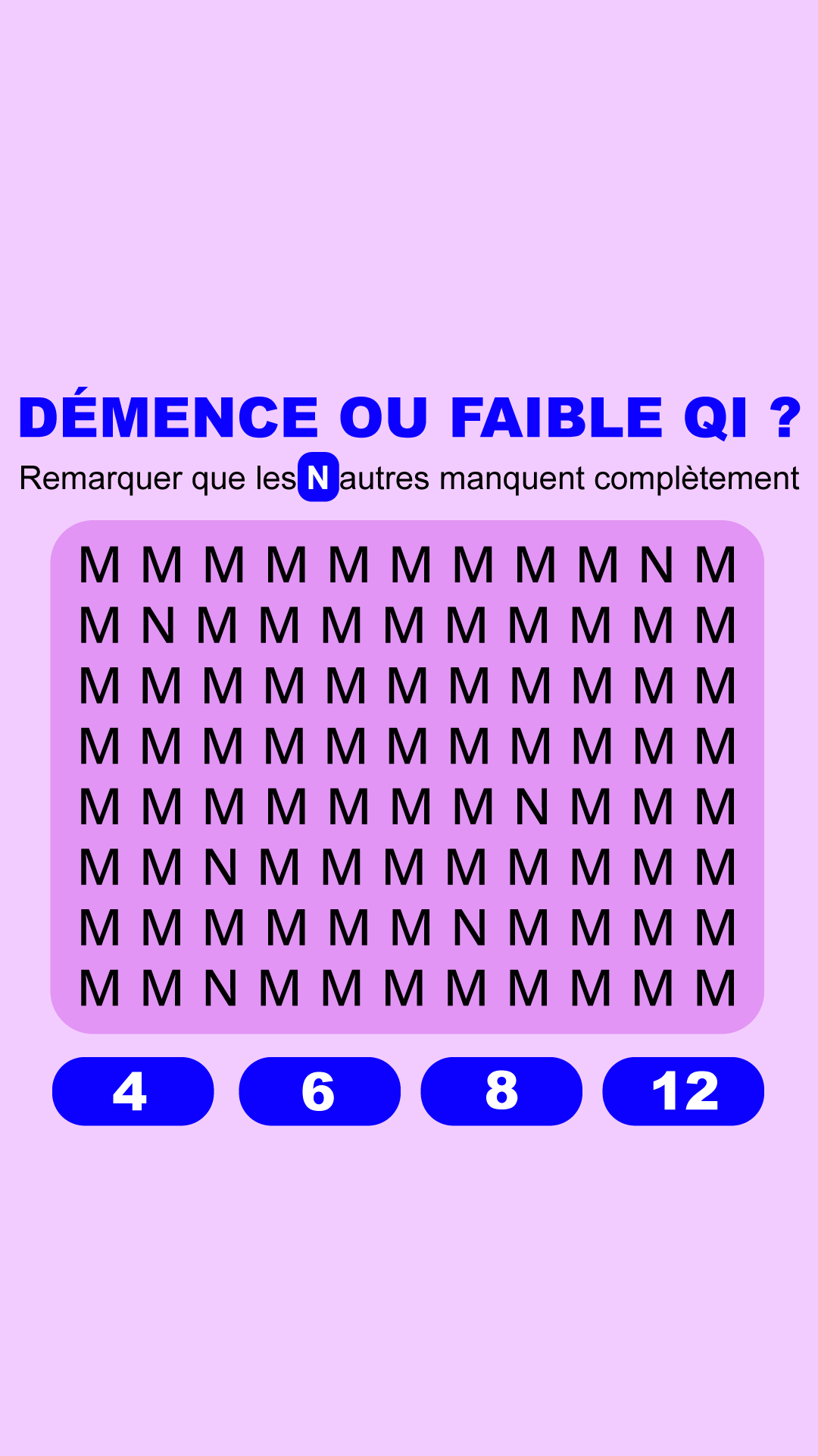 International IQ test Facebook ad