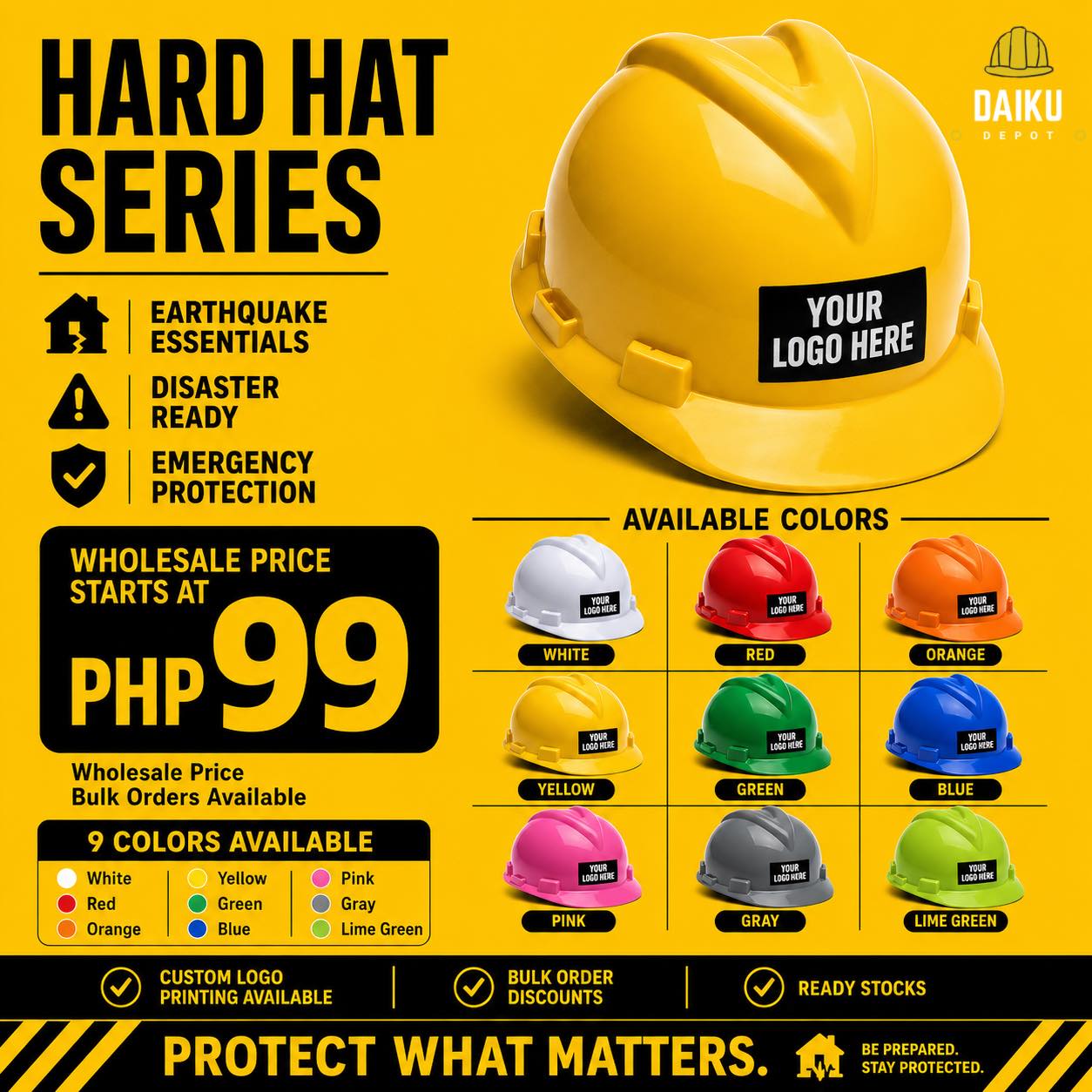 Daiku Depot Facebook ad: Stay ready when it matters most.