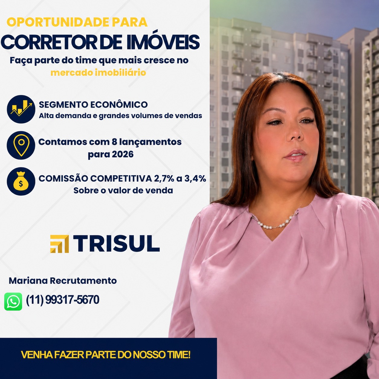 Mariana Recrutadora Facebook ad: Oportunidade