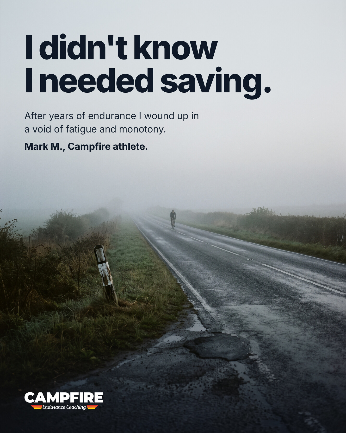 Campfire Endurance Coaching Facebook ad: Anyone Can Sell a First Month
