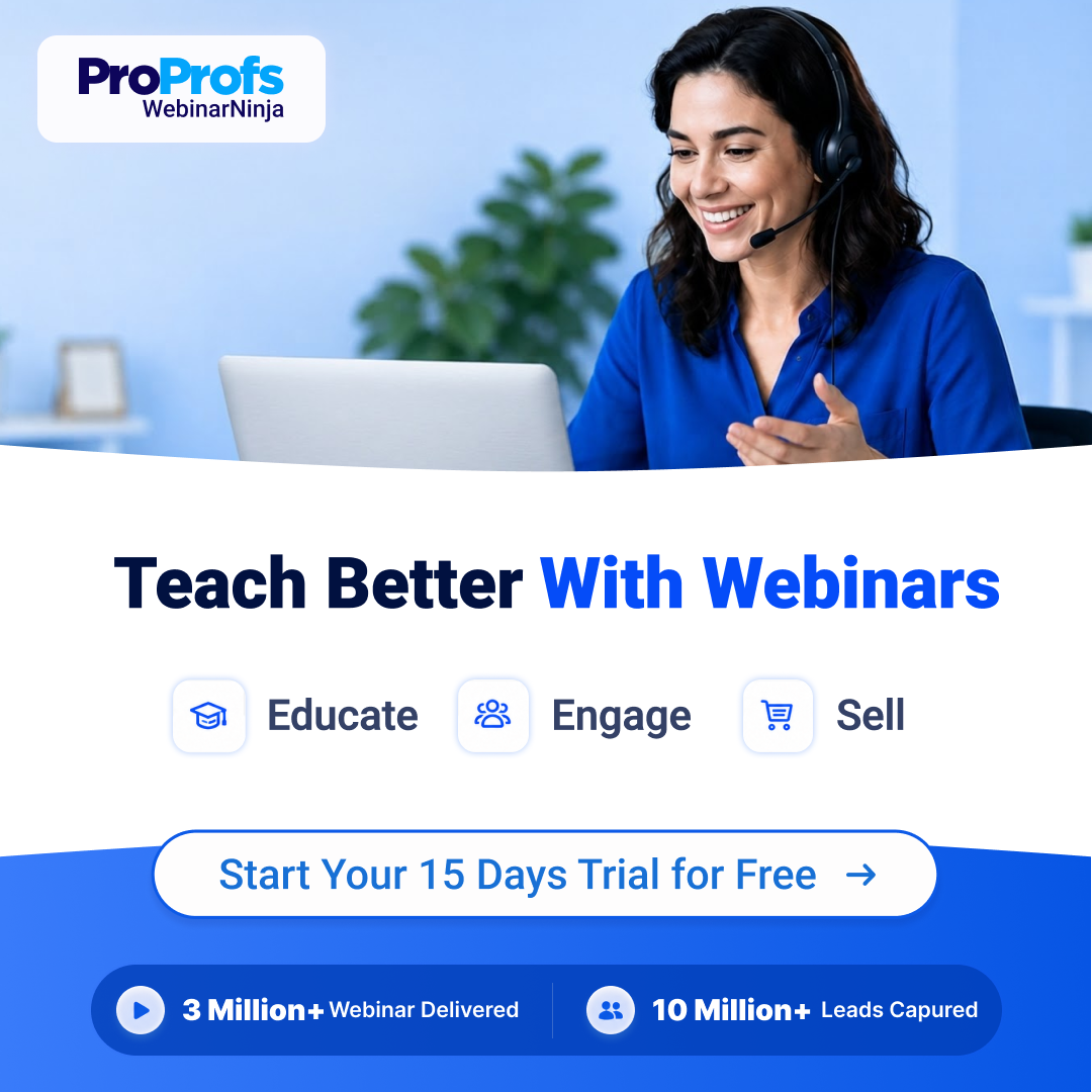 ProProfs.com Facebook ad: Turn Attendees Into Buyers