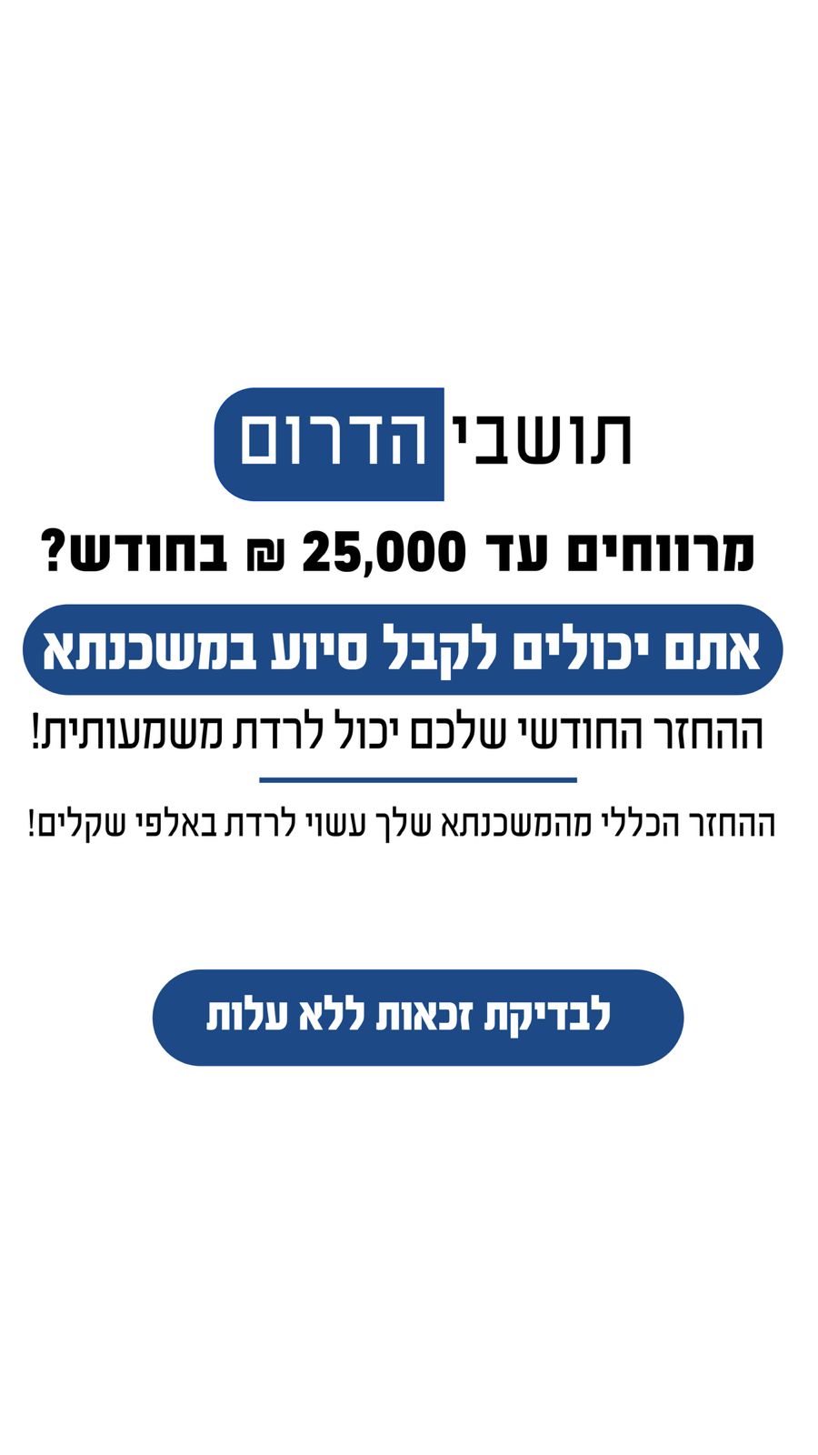 שילת משכנתאות וגיוסי אשראי Facebook ad