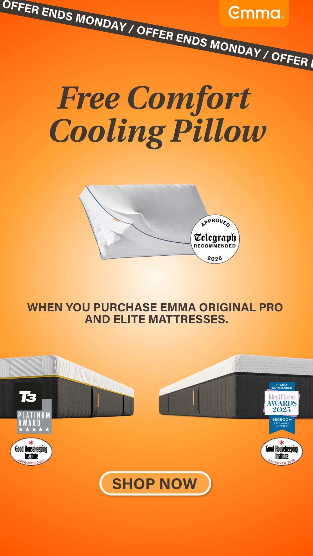 Emma Sleep UK Facebook ad