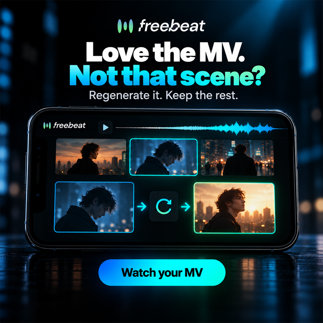 Freebeat ai APP Facebook ad: AI Music Production Tool