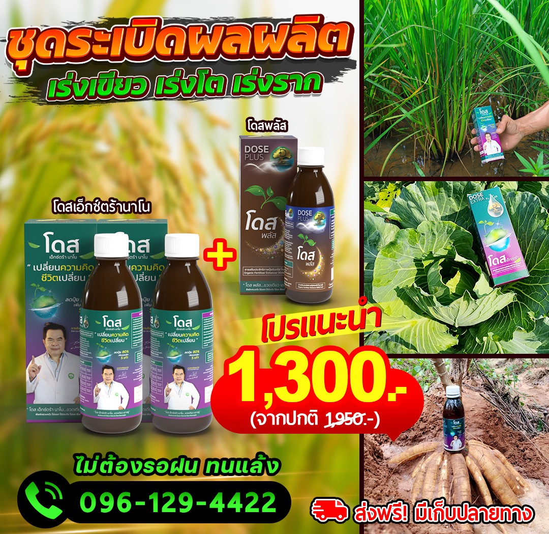 โดส นาโน นวัตกรรมเกษตรเพื่อคนไทย Facebook ad: เร่งโตไว ใบเขียวใน 6 ชม.