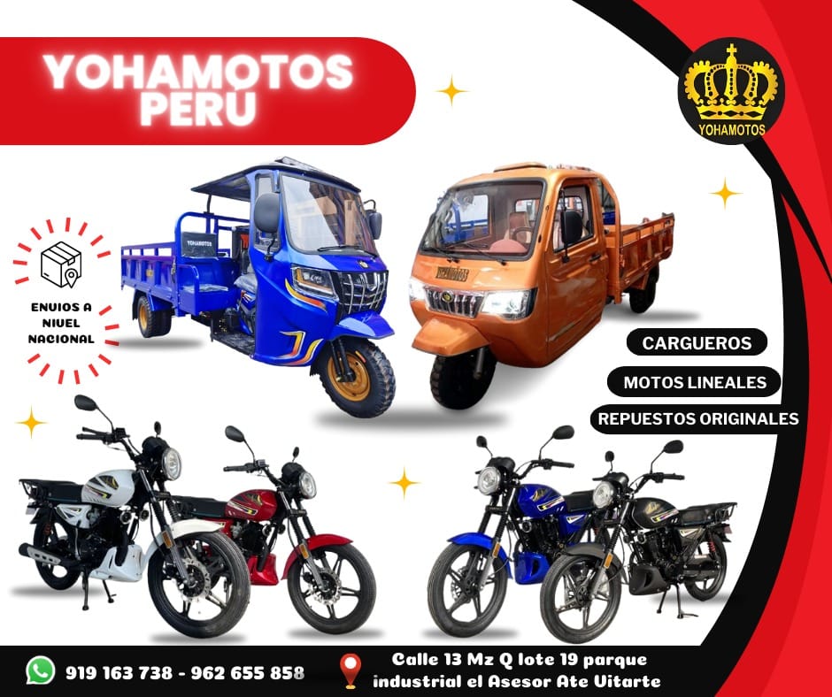 Yohamotos Perú Facebook ad: Venta de cargueros, repuestos, lubricantes de la marca…