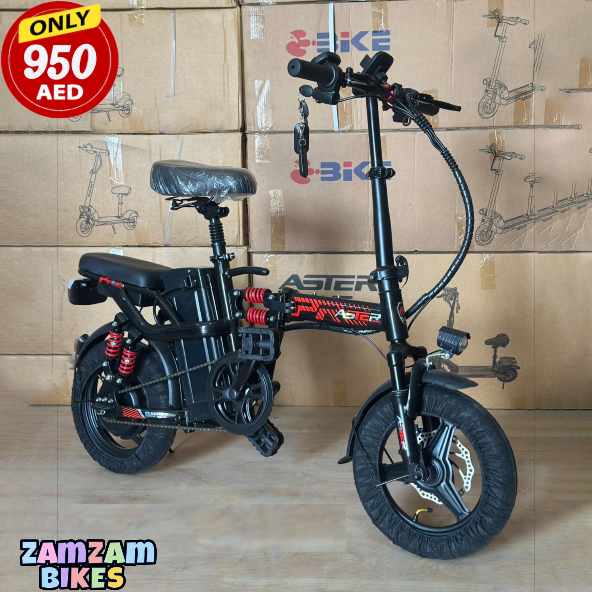 ZamZam Bikes Facebook ad: Aster Electric Bicycle 2025