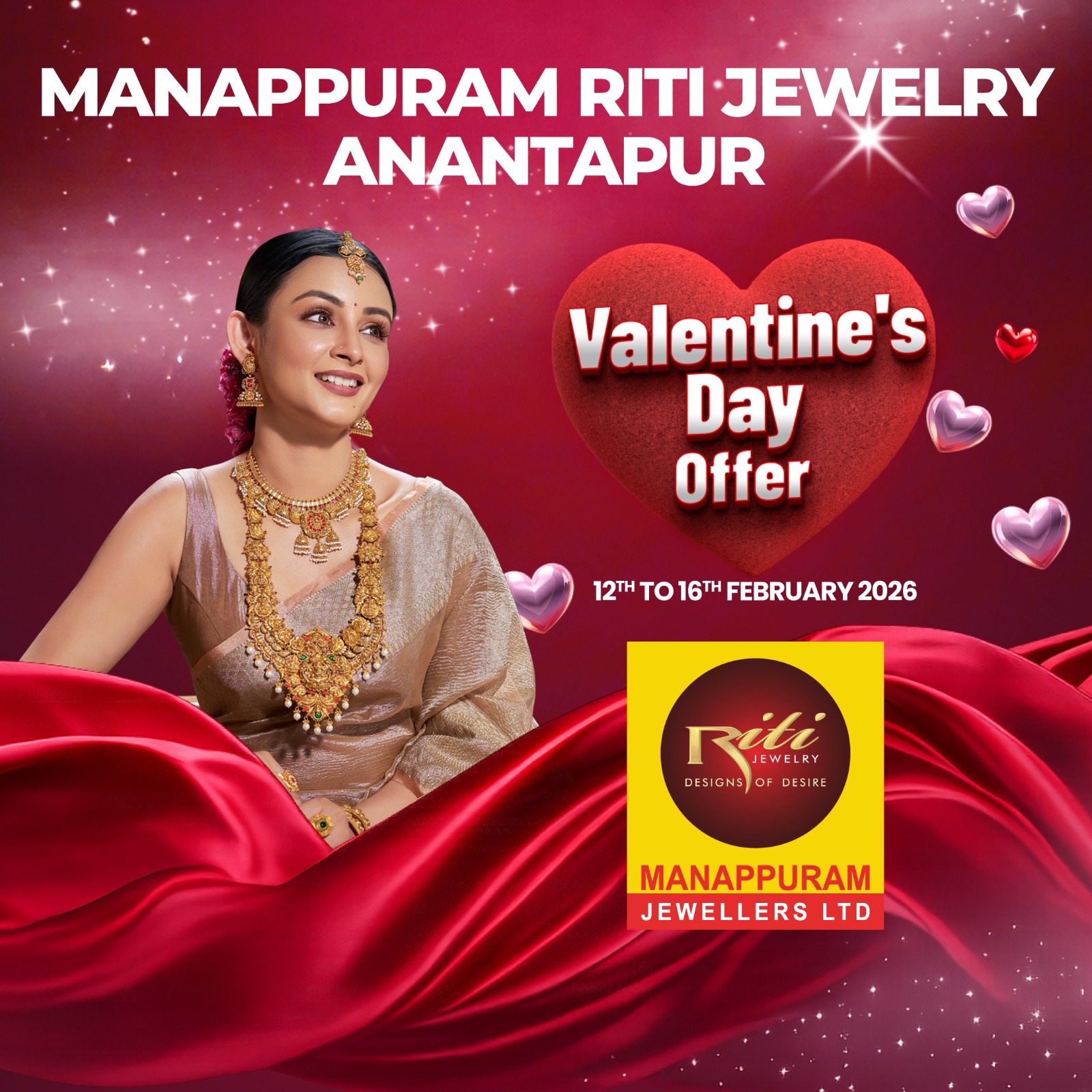 Manappuram Riti Jewelry Facebook ad: ₹15,000 OFF per carat on Diamonds