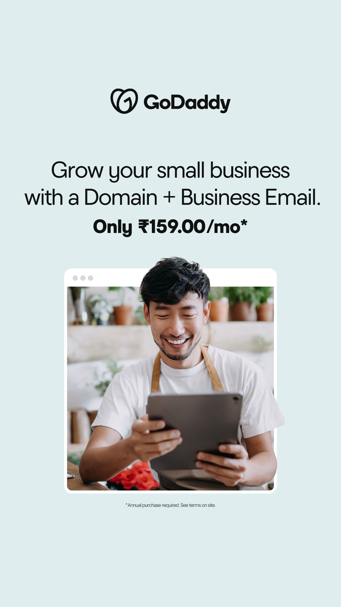 GoDaddy Facebook ad