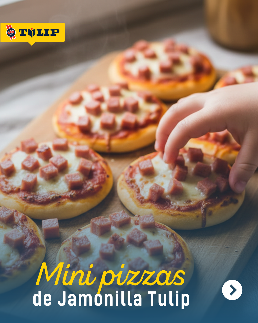 Tulip Panama Facebook ad: Cocinando con los peques nunca fue tan divertido.