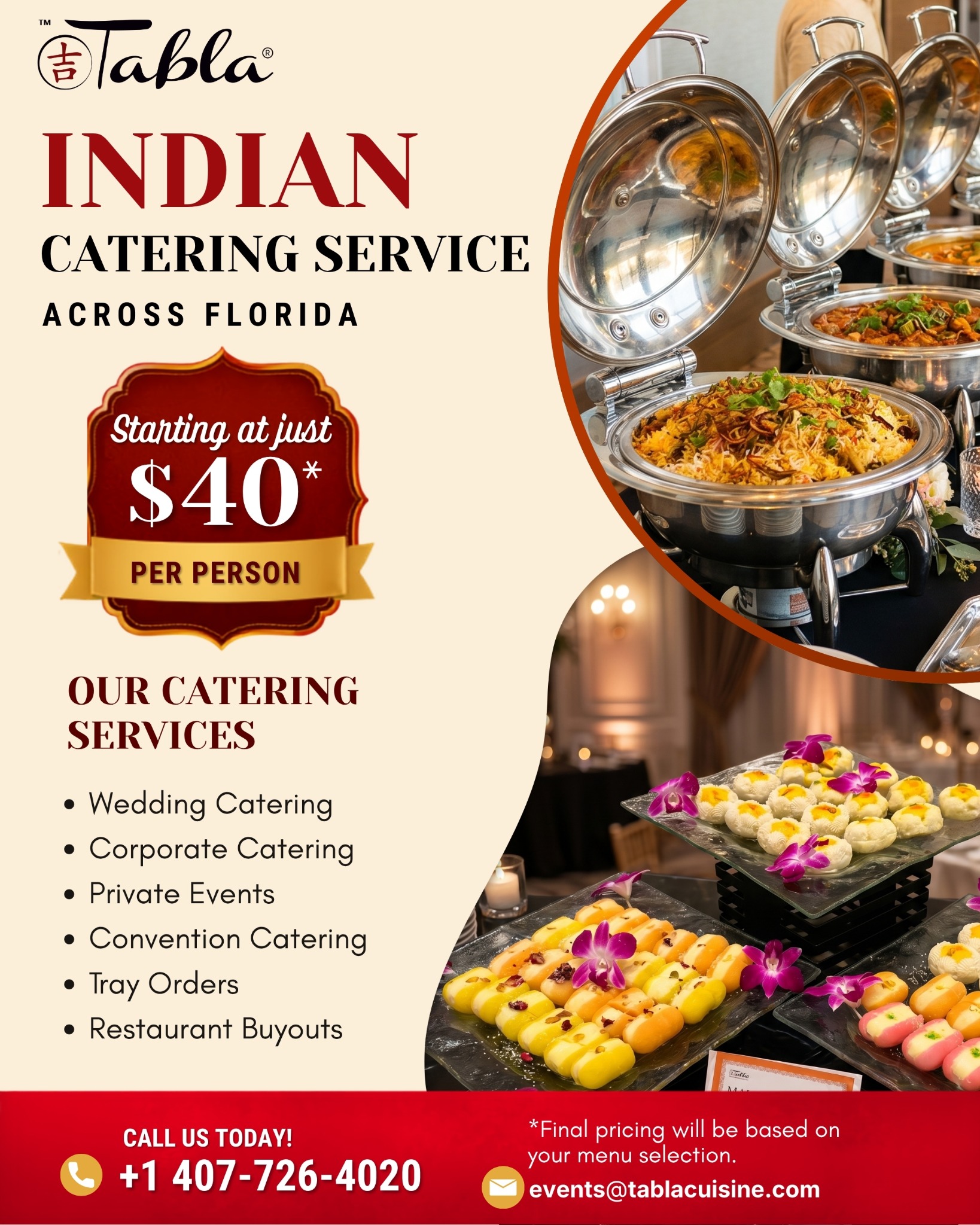 Tabla Indian Catering Facebook ad