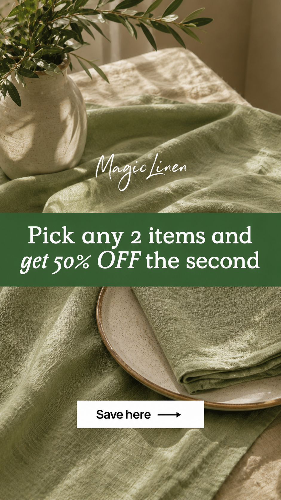MagicLinen Facebook ad