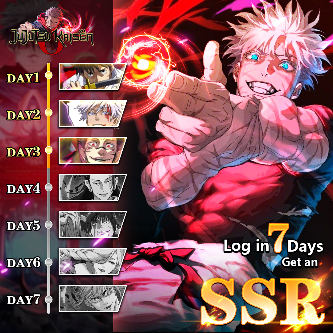Jujutsu Moblie game Facebook ad: No gimmicks, real 3000 free pulls when you log in