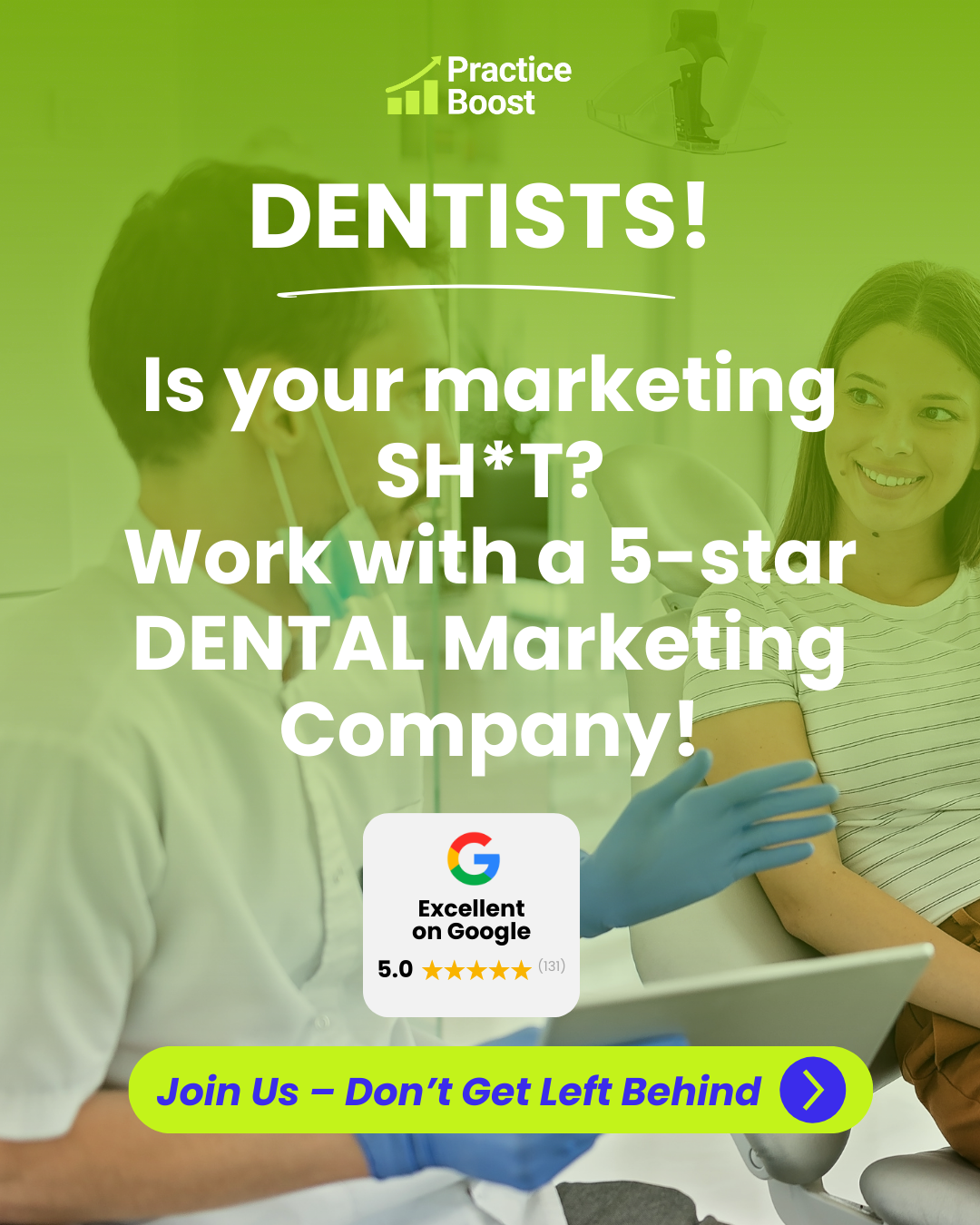 Practice Boost Facebook ad: More Patients with Practice Boost!