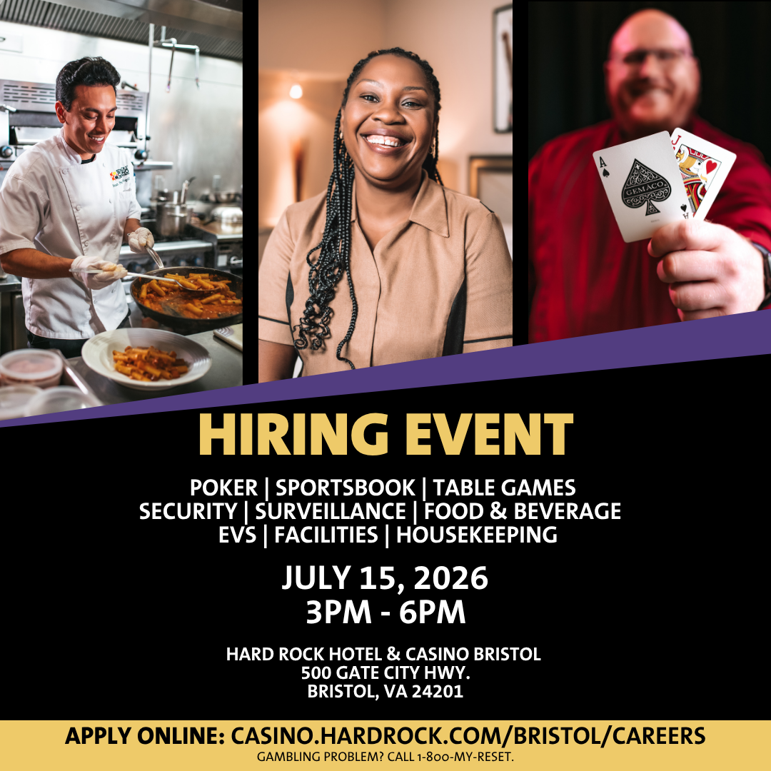 Hard Rock Hotel & Casino Bristol Facebook ad: HIRING EVENT!