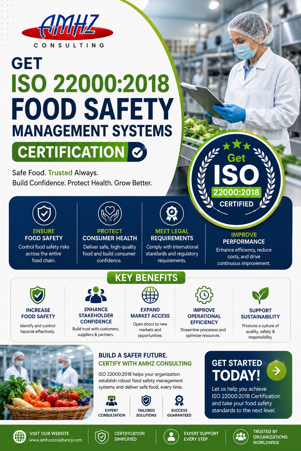 AMHZ Consultancy Facebook ad: Get ISO 22000 Certified