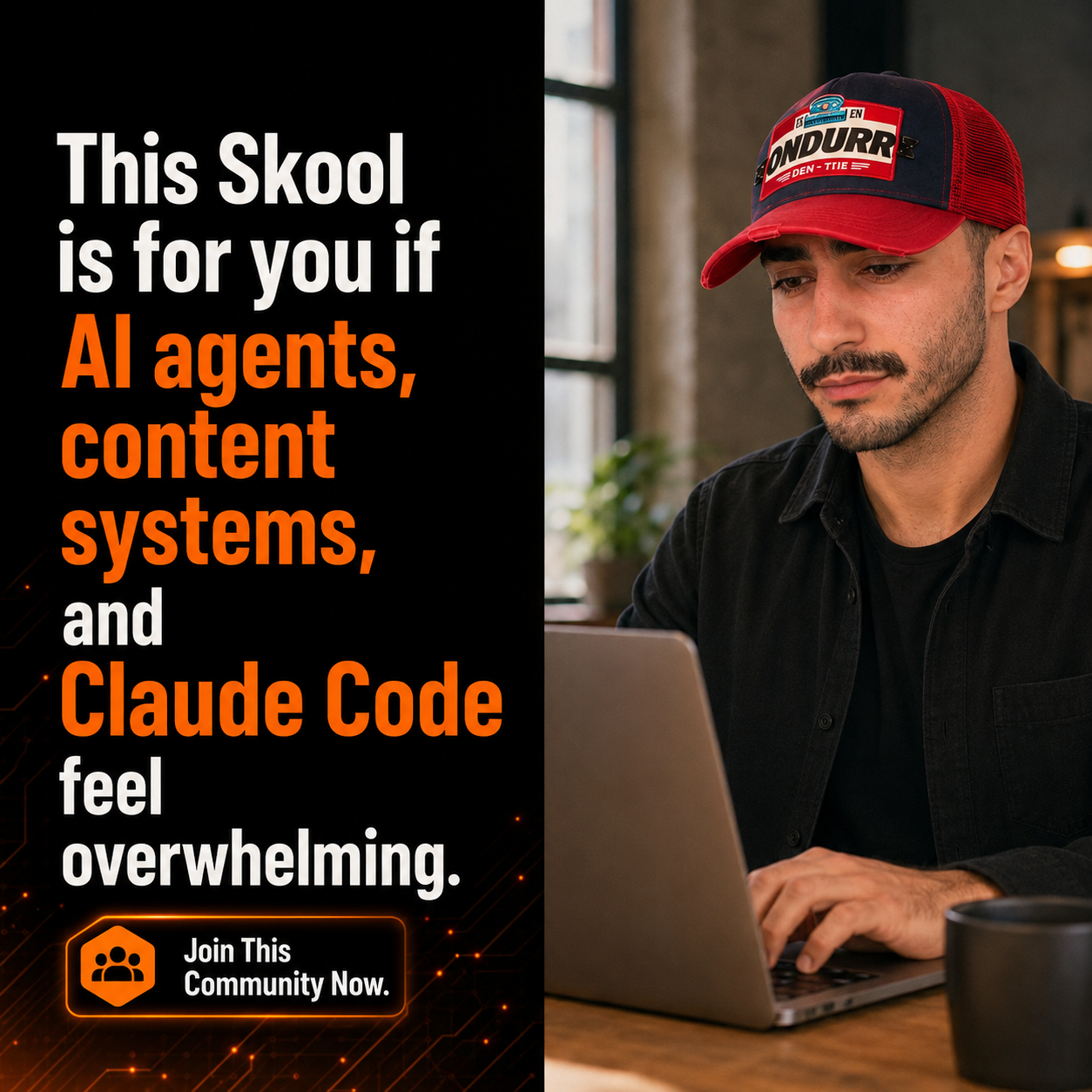 Skool Facebook ad