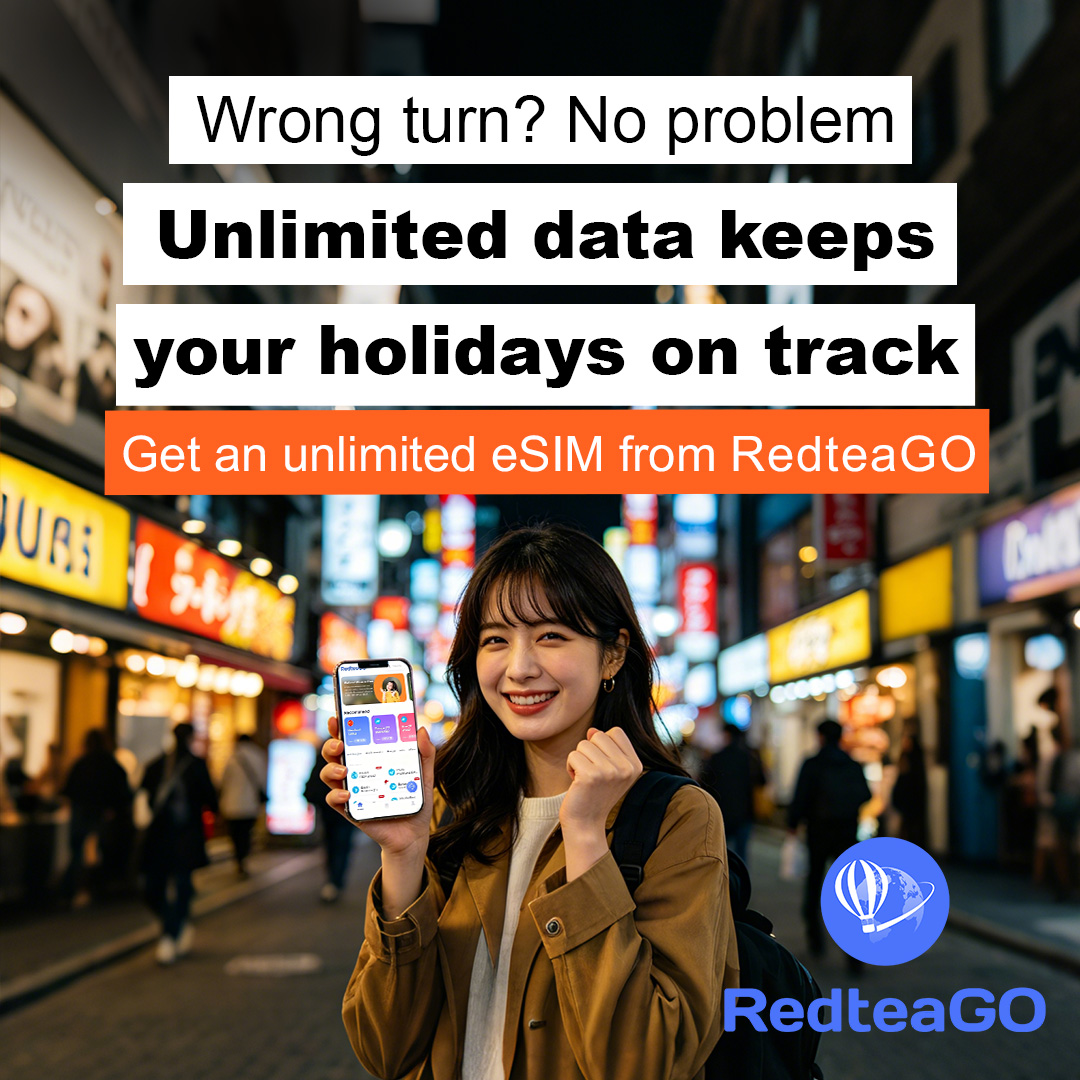 RedteaGO Facebook ad: The #1 Travel App for 2026