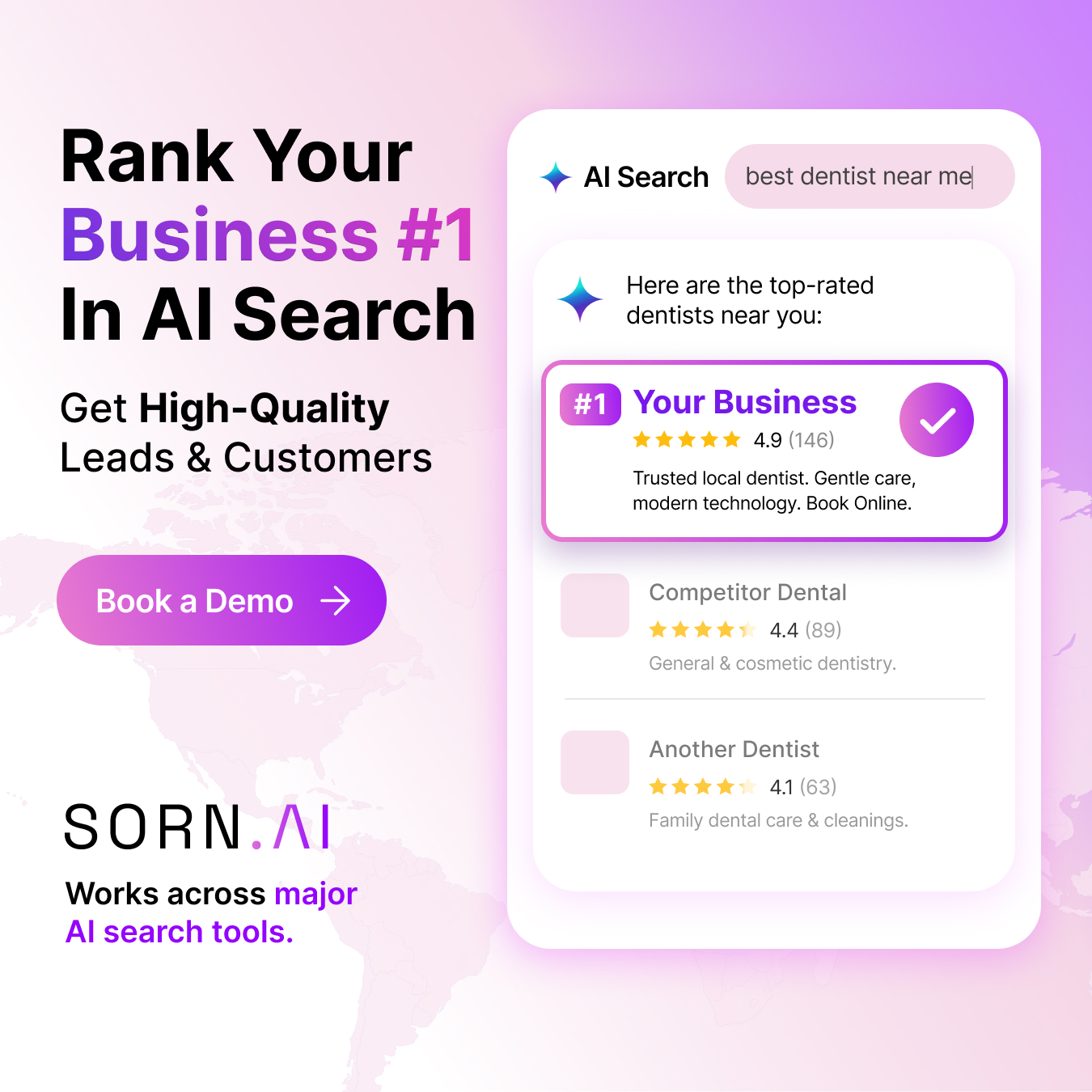 Sorn.ai Facebook ad: Rank Your Business #1 In ChatGPT, Perplexity & other AI…