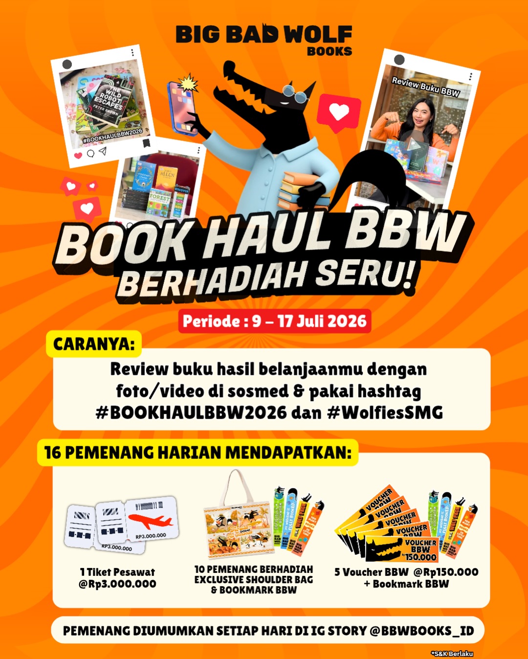 Big Bad Wolf Books Facebook ad: BBW SEMARANG SISA SEMINGGU LAGI