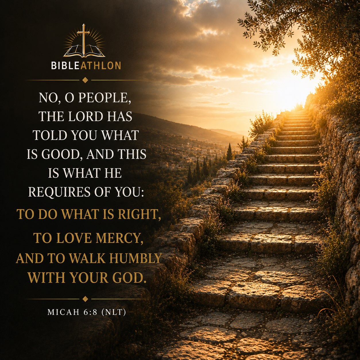 Bibleathlon Facebook ad: If God asked you one question today, would…