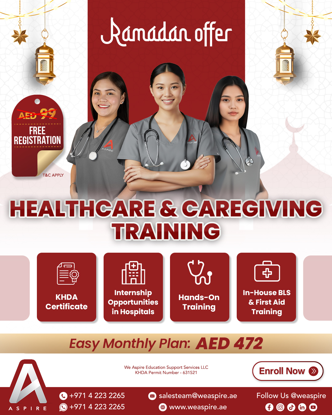 We Aspire Facebook ad: This Ramadan, Learn Skills That Truly Matter