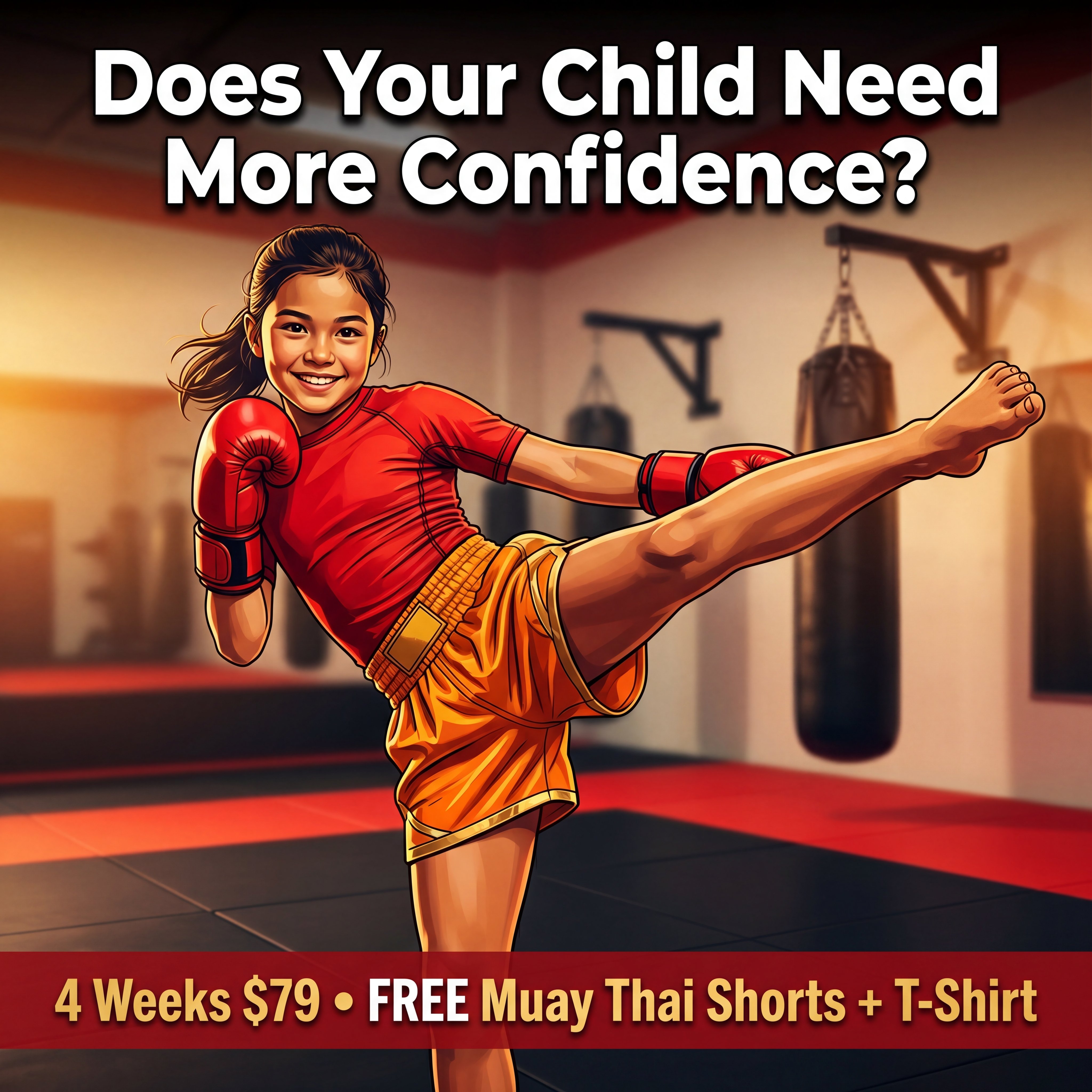 TAMA Martial Arts Facebook ad: Give Your Child the Gift of Confidence