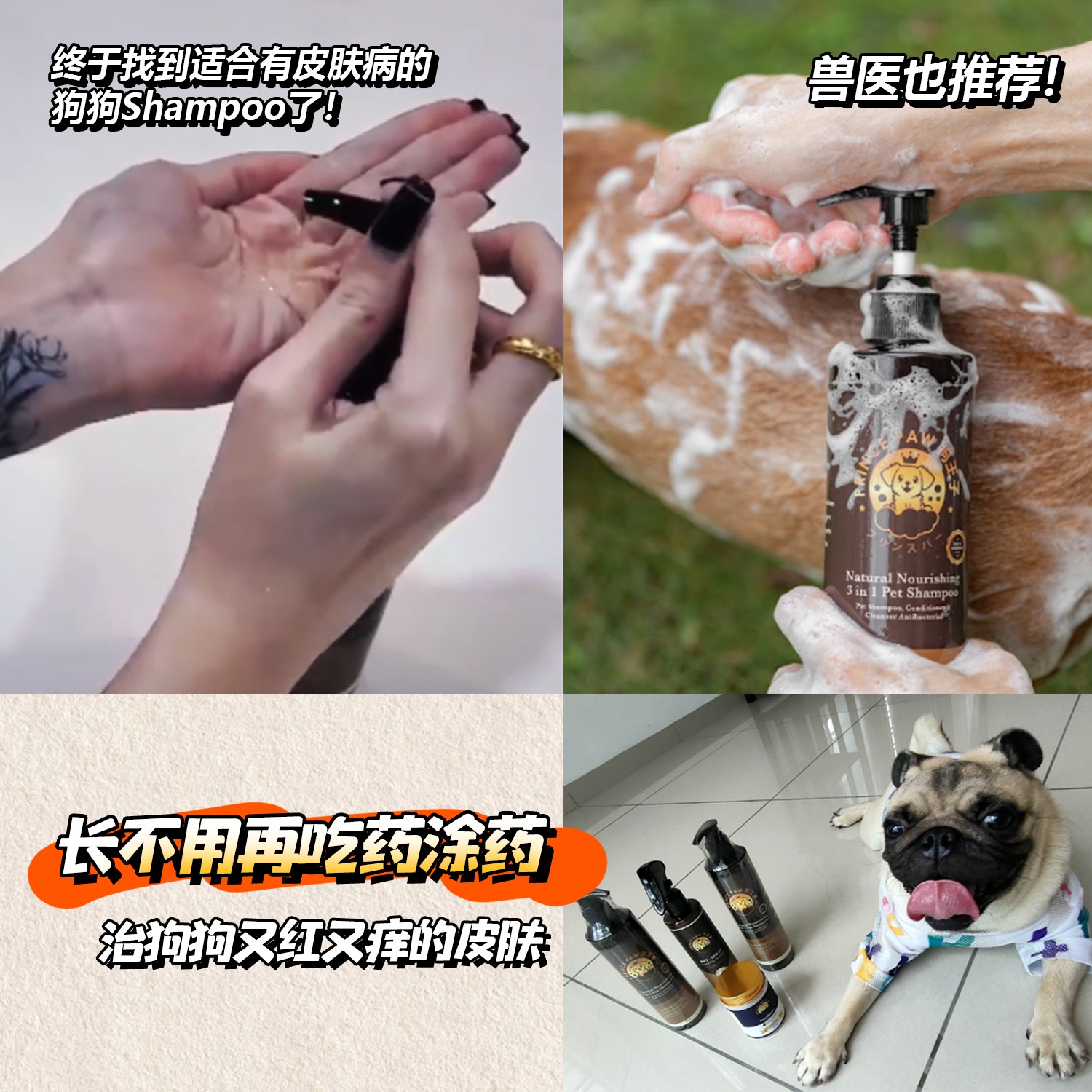 Prince Paw 狗王子 Facebook ad: 【狗狗Shampoo 天花板!】