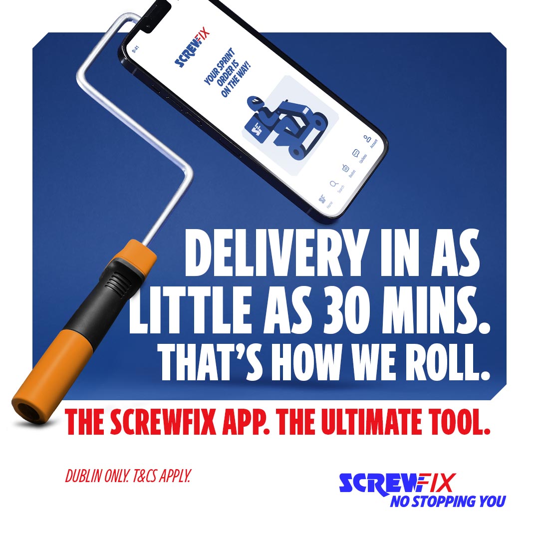 Screwfix Ireland Facebook ad: Screwfix Sprint Delivery