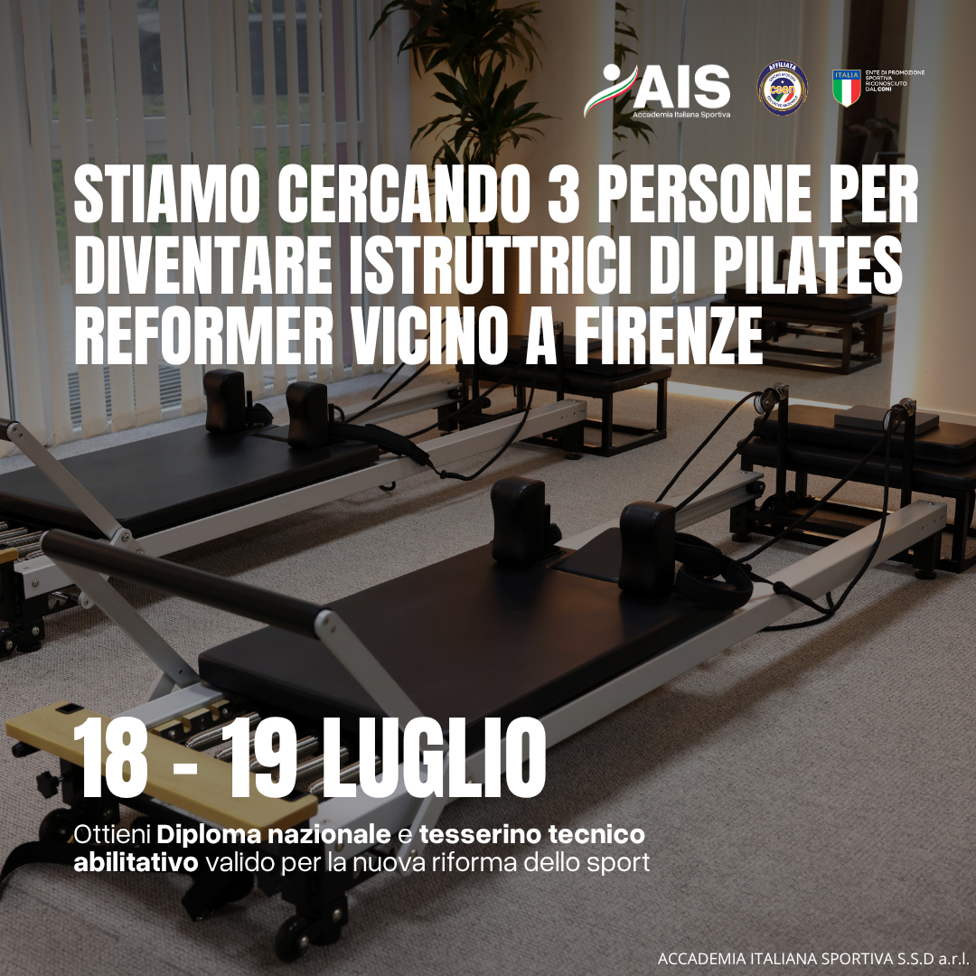 Accademia Italiana Sportiva Facebook ad: Corso in Presenza Riconosciuto per Istruttrice Pilates…