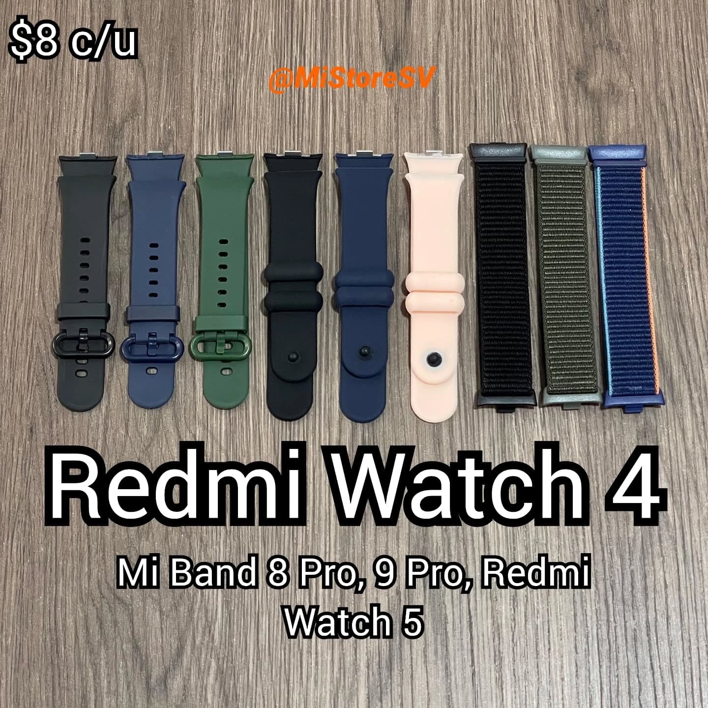 Mi Store SV Facebook ad: Brazaletes para Smartband y Smartwatch, todas las marcas…