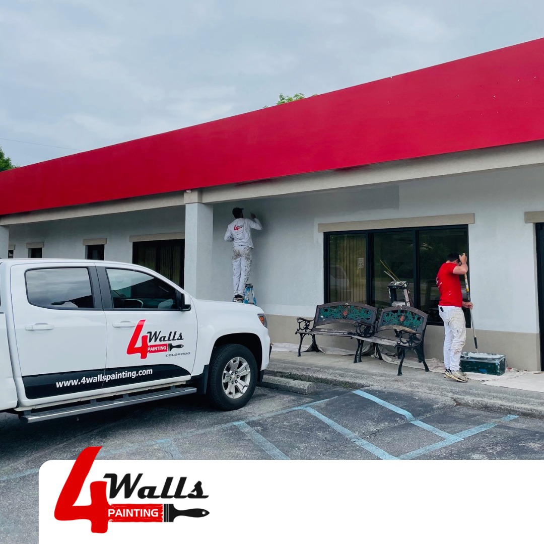 4Walls Painting Facebook ad: Our commercial painting services include