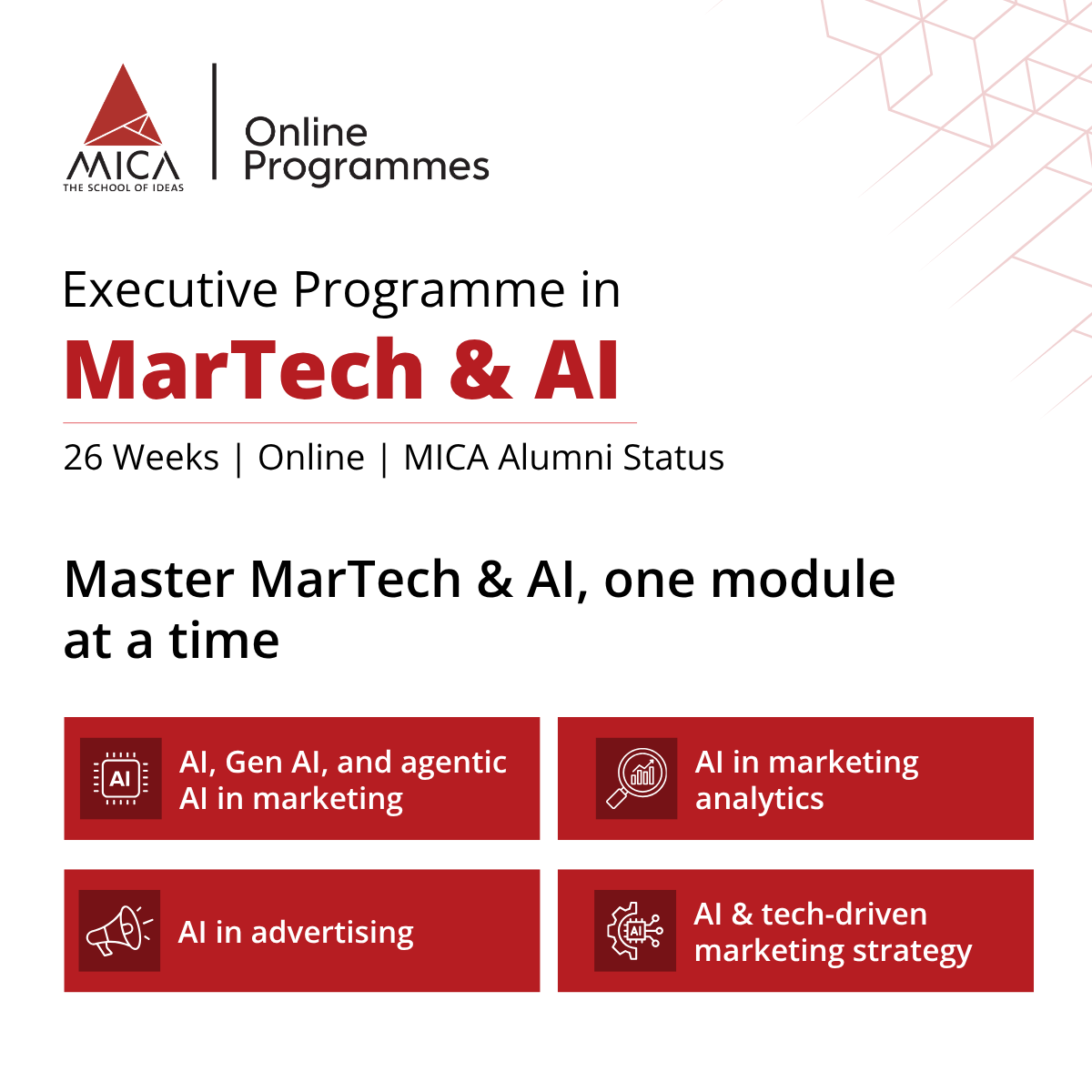 MICA Executive Programme in MarTech and AI Facebook ad: Digital Marketing Skills 2.0