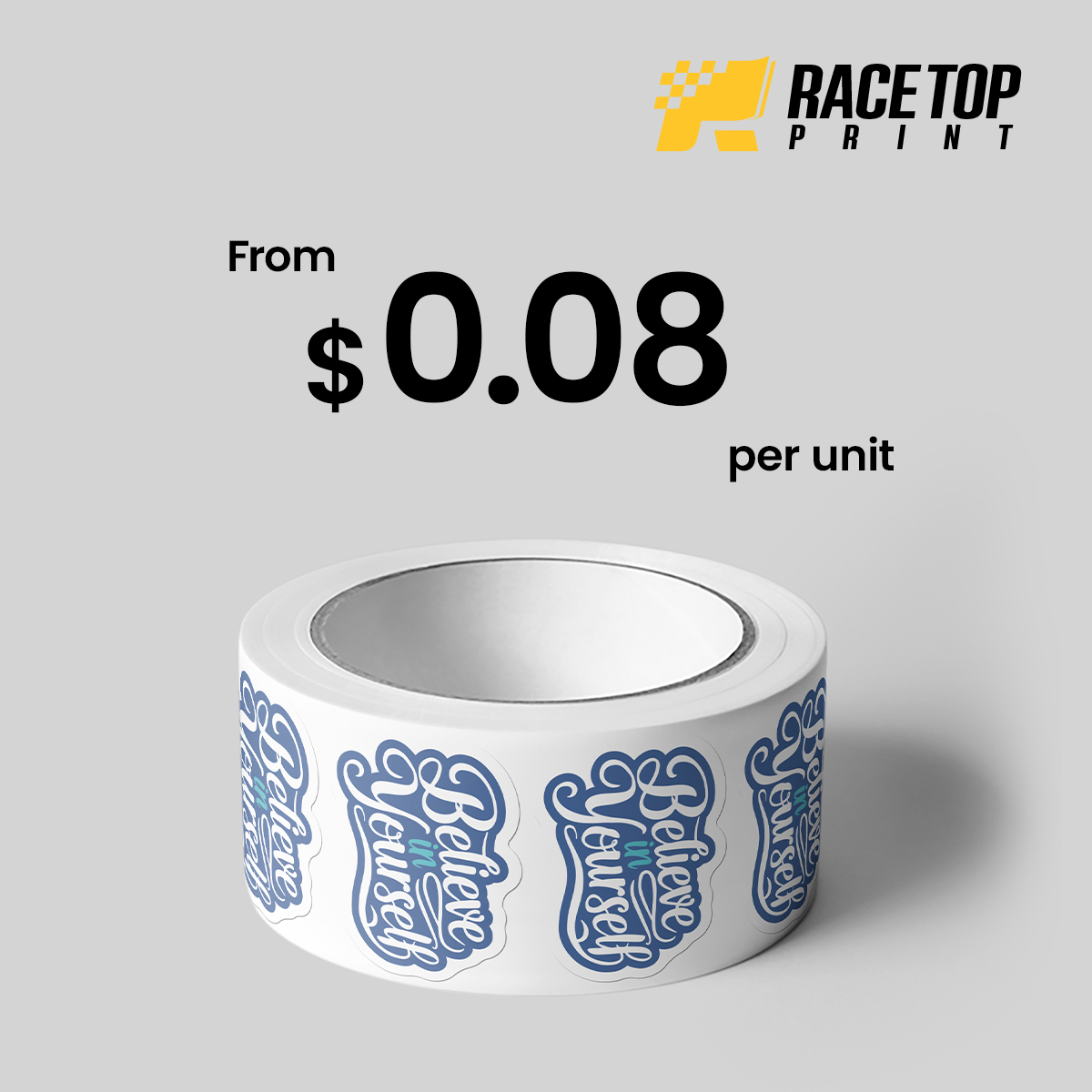 Racetopprint Facebook ad: Get 15% Off Custom Labels with Code NEW15!