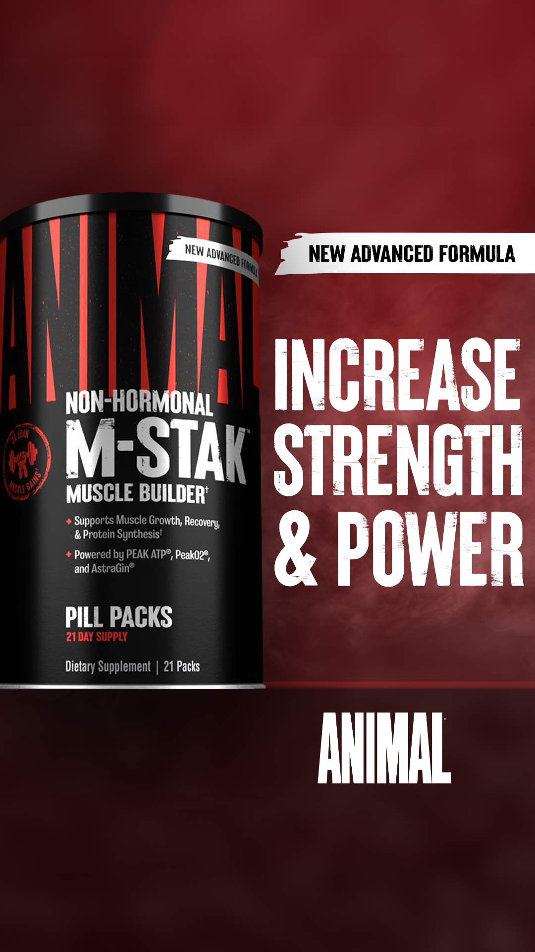 The Official Animal Pak page Facebook ad