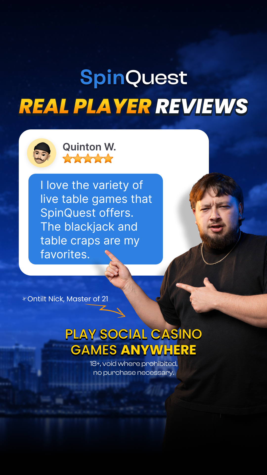 SpinQuest Casino Facebook ad