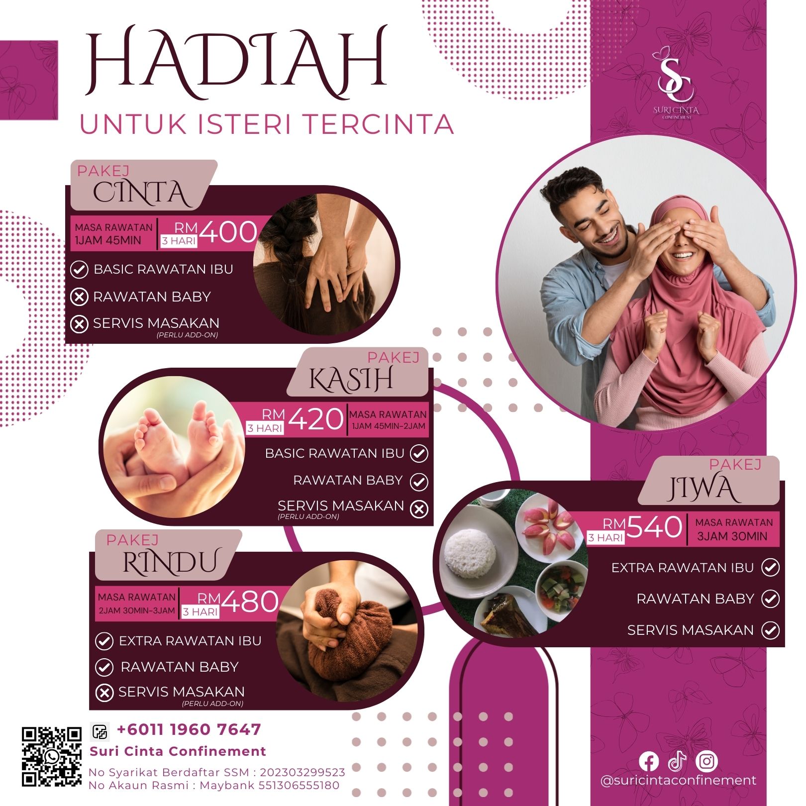 Suri Cinta Confinement Facebook ad: Slot Pakej Pantang Cepat Penuh:: Booking Awal Cuma RM50!