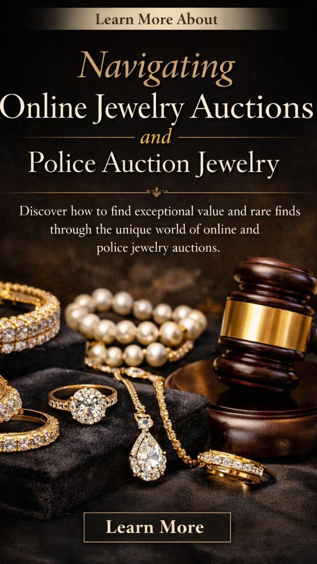 Knowledge Is Power Facebook ad: Navigating Online Jewelry Auctions and Police Auction…