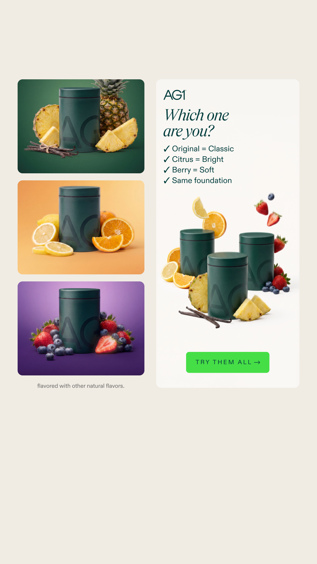 AG1 by Athletic Greens Facebook ad